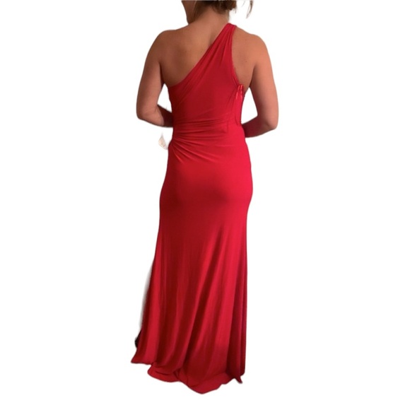 Jovani One Shoulder Gown Red - Picture 5 of 5